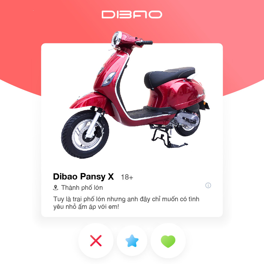 Xe máy ga 50cc Vespa Dibao Pansy X 2020